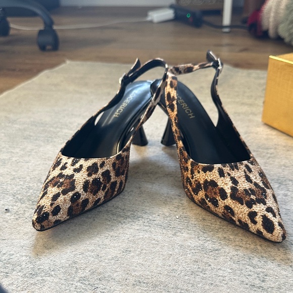 Leopard Print Rhinestone Heels - Picture 6 of 8
